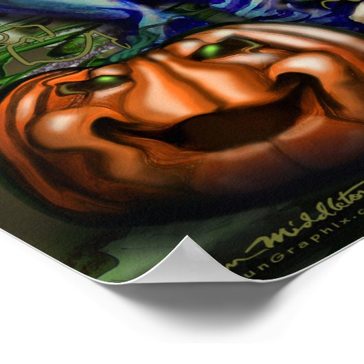 パンプキ不気味ンつる植物ポスター ポスター (角)