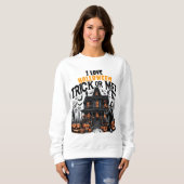 パンプキ不気味ンとのハロウィーンの集まり スウェットシャツ (正面フル)