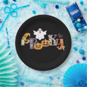 パンプキ不気味ンキノコ幽霊こうもりハロウィーン ペーパープレート (パーティー)