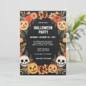 パンプキ不気味ンススカルハローウィンパーティ 招待状 (スタンド正面)