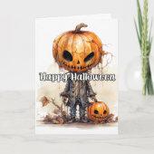 パンプキ不気味ンハッピーハローウィン カード (正面)