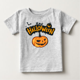 パンプキ不気味ンハッピーハローウィン ベビーTシャツ