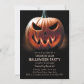 パンプキ不気味ンハロウィーンの衣装パーティー 招待状 (正面)