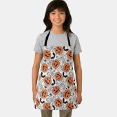 パンプキ不気味ンハロウィーンパターン エプロン (インサイチュ)