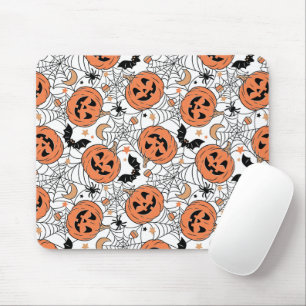 パンプキ不気味ンハロウィーンパターン マウスパッド
