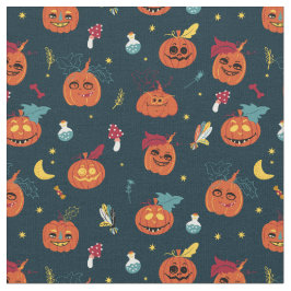 パンプキ不気味ンハロウィーン生地デザイン ファブリック