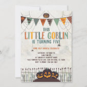 パンプキ不気味ンハロウィーン誕生日パーティーの招待状 招待状 (正面)