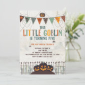 パンプキ不気味ンハロウィーン誕生日パーティーの招待状 招待状 (スタンド正面)