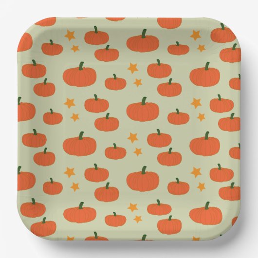 パンプキ不気味ンハロウィーン ペーパープレート (正面)