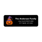 パンプキ不気味ンハローウィンパーティメール差出人住所 ラベル (正面)