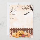 パンプキ不気味ンハローウィンパーティ 招待状 (裏面)