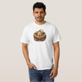パンプキ不気味ンパッチ両面ハロウィーンTシャツ Tシャツ (正面フル)