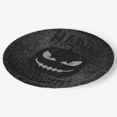 パンプキ不気味ンブラックハローウィンパーティ ペーパープレート (アングル)