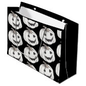 パンプキ不気味ン模様 |ハッピーハローウィン ラージペーパーバッグ (正面アングル)