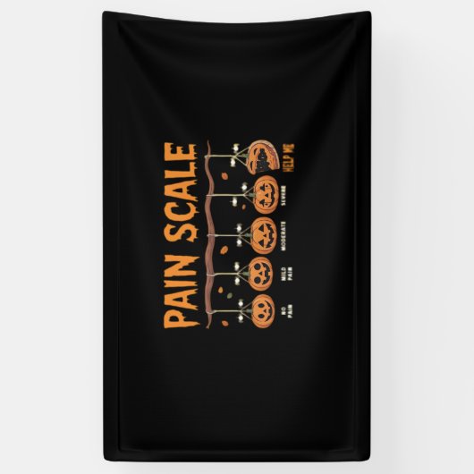 パンプキ不気味ン痛みスケール外傷ナーストリアージホール 横断幕 (縦)