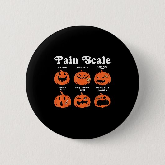 パンプキ不気味ン秋ハロウィントラウマNu 缶バッジ (正面)