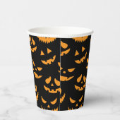 パンプキ不気味ン顔キッズハローウィンパーティ 紙コップ (右)