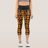 パンプキ不気味ン魔法:ハロウィーンテーマ カプリレギンス (正面)