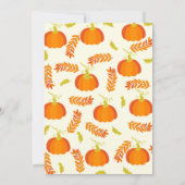 パンプキ与えン感謝してい感謝祭ディナーパーティー 招待状 (裏面)