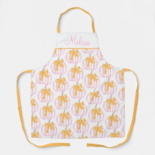 パンプキ名門私立校風のンボウズ感謝祭お祝いパーティー エプロン (正面)