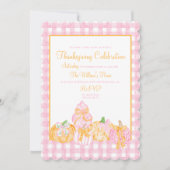 パンプキ名門私立校風のンボウズ感謝祭お祝いパーティー 招待状 (正面)