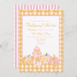 パンプキ名門私立校風のンボウズ感謝祭お祝いパーティー 招待状