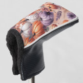 パンプキ名門私立校風のン模様 ゴルフヘッドカバー (3/4 正面)