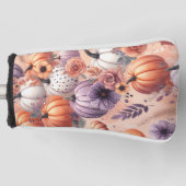 パンプキ名門私立校風のン模様 ゴルフヘッドカバー (正面)