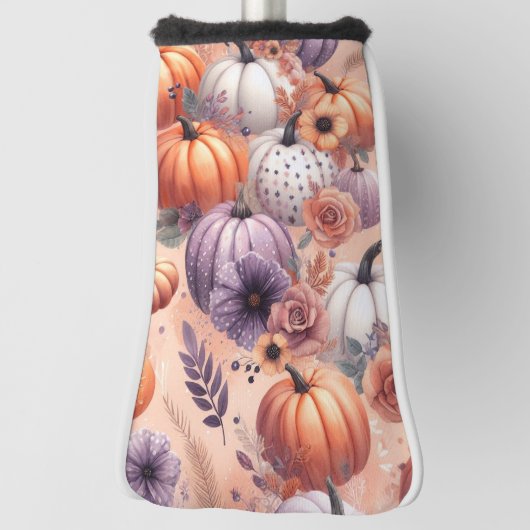 パンプキ名門私立校風のン模様 ゴルフヘッドカバー (回転90)