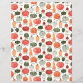 パンプキ図解入りの、写真付きのン型スクラップブック紙 (裏面)