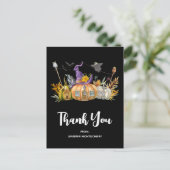 パンプキ幽霊のよく出るンハウスと幽霊&こうもりありがとう ポストカード (スタンド正面)