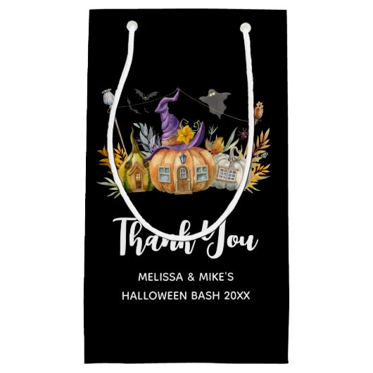 パンプキ幽霊のよく出るンハウスウィズ幽霊&こうもり スモールペーパーバッグ (正面)