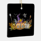 パンプキ幽霊のよく出るンハウスウィズ幽霊&こうもり セラミックオーナメント (右)