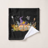 パンプキ幽霊のよく出るンハウスウィズ幽霊&こうもり バスタオルセット (ウォッシュタオル)