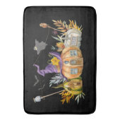 パンプキ幽霊のよく出るンハウスウィズ幽霊&こうもり バスマット (正面縦)