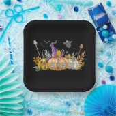 パンプキ幽霊のよく出るンハウスウィズ幽霊&こうもり ペーパープレート (パーティー)