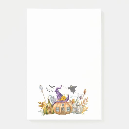 パンプキ幽霊のよく出るンハウスウィズ幽霊&こうもり ポストイット (正面)