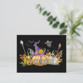 パンプキ幽霊のよく出るンハウスウィズ幽霊&こうもり ポストカード (スタンド正面)