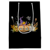 パンプキ幽霊のよく出るンハウスウィズ幽霊&こうもり ミディアムペーパーバッグ (裏面)