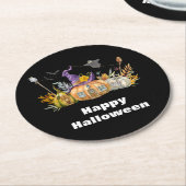 パンプキ幽霊のよく出るンハウスウィズ幽霊&こうもり ラウンドペーパーコースター (アングル)