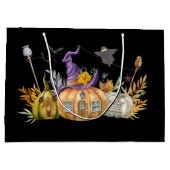 パンプキ幽霊のよく出るンハウスウィズ幽霊&こうもり ラージペーパーバッグ (裏面)