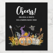 パンプキ幽霊のよく出るンハウスウィズ幽霊&こうもり ワインラベル (シングルラベル)