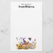 パンプキ幽霊のよく出るンハウスウィズ幽霊&こうもり 便箋 (正面)