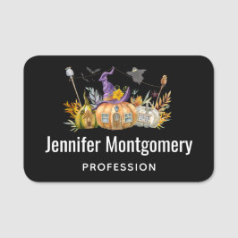 パンプキ幽霊のよく出るンハウスウィズ幽霊&こうもり 名札