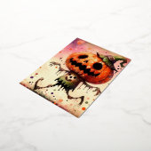 パンプキ幽霊のよく出るン 箔シーズンポストカード (回転した状態)