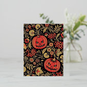 パンプキ幽霊のよく出るン 箔シーズンポストカード (立ち正面)