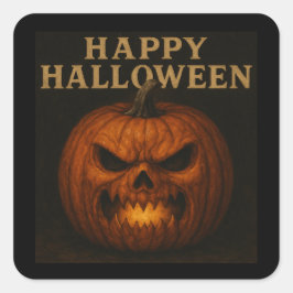 パンプキ怒ンハッピーハローウィンシール スクエアシール