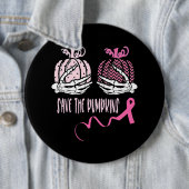 パンプキ救ン骨格手の乳癌に気付いた 缶バッジ (インサイチュ)