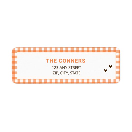 パンプキ男女兼用ンベビーシャワー差出人住所 ラベル (正面)