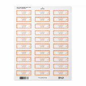 パンプキ男女兼用ンベビーシャワー差出人住所 ラベル (フルシート)